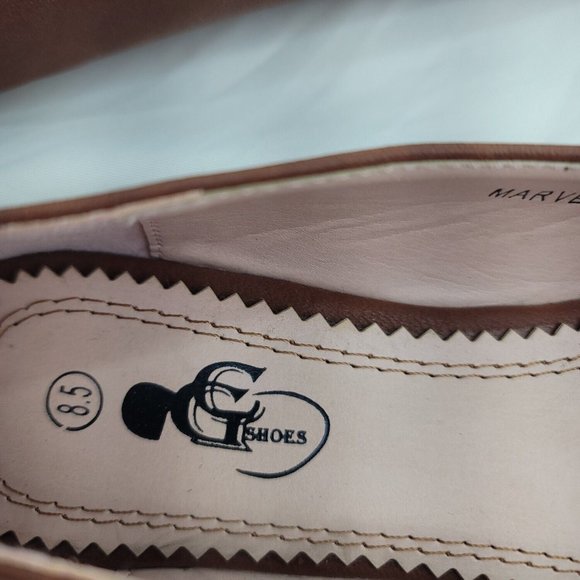 GC Womens Marvel Brown Leather Round Toe Slip On Loafer Shoes Size 8.5 - Picture 9 of 13